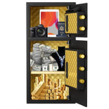 Large Double-door Coin-operated Safe,Digital Security Safe with Fireproof and Waterproof Bag,6.0 W1779P283321