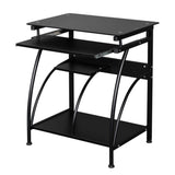 ZNTS Exquisite Integrated Stalinite Computer Desk 307B Black 49343068