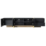 ON-TREND Luxury Fluted TV Stand for TVs Up to 80'', Modern Entertainment Center with Storage WF531671AAB