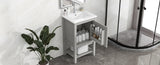 ZNTS 20" Bathroom Vanity with Sink, Bathroom Cabinet with Soft Closing Door, Storage Rack and Open Shelf, WF308492AAE