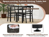 3-Piece Dining Table Set , Space-Saving Tuck-under Chair Design 27328094