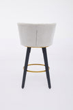 Countereight Bar Stools Set of 2, 360&deg Swivel Upholstered Barstools with Backs and Metal Legs, 26" W2725P252443