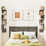 5-layer Oak wall mounted corner stand/bookshelf 84734243