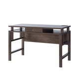 ZNTS Home Office Desk, Writing Desk with Storage Drawer, USB/Power Outlet in Walnut Oak B107130909