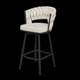 360&degSwivel Bar Chairs set of 2, equipped with soft cushioned backrest counter stool, metal leg W1727P234203