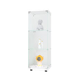 Glass Display Cabinet with 3 Shelves, One-Door Curio Cabinets for Living Room, Bedroom, Office, W1806118656