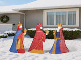 Set of 3 Lighted Three Kings with Gifts Christmas Decorations, Pre-lit 2D Holiday Decor with 80 Warm 64161451