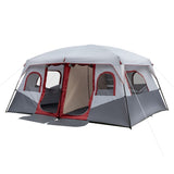 10 Person Family Cabin Tent, 2 Room Huge Tent with Storage Pockets for Camping 49558745