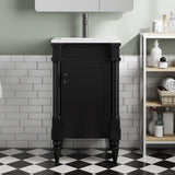 18-Inch Modern Bathroom Vanity with Sink, Modern Bathroom Storage Cabinet with Door, Freestanding N710P257401B