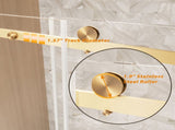 Frameless Single sliding shower door 56-60 "W x 76" H, 1/4 " Clear Tempered Glass, Explosion W1675P307006
