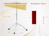 36-Tube Single-Row Wind Chime with Adjustable Tripod Stand, Portable Percussion Instrument for 87198427
