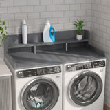 Washer Dryer Countertop, Laundry Wood Shelf Topper with Edge, 54" Width x 27.5" Depth Double Layer W2641P309074