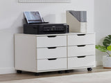 3-Drawer Vertical Filing Cabinet Rolling Wood Mobile File Cabinets Under Desk for Home Office with T3623P493349