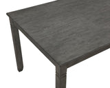 ZNTS Beautiful 6-Pc Dinette Gray Finish Rectangular Table Upholstered Chairs Bench Room Wooden B011P184945