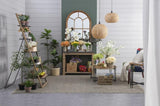 D32" x 18" Farmhouse Round Wooden Round Coffee Table with Metal Legs W2078P147520