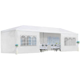 ZNTS 10x30' Wedding Party Canopy Tent Outdoor Gazebo with 8 Removable Sidewalls W1205137315