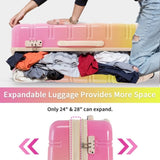 Hardshell Luggage Sets 3 Piece Gradient Color Expandable Suitcase with Spinner Wheels and TSA Lock N732P184448U