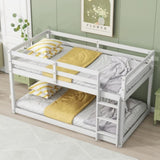 Solid Wooden , Solid Rubber Wooden Twin over Twin Loft Bed with Ladder ,Upper and Bottom Bed W504P191646