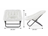 Comfy Chair for Adults, Soft Faux Fur Folding Lounge, Flexible Reading Chair for Teens, Large Size 06740930