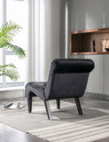 COOLMORE Modern Velvet Armless Accent Living Room Chair / Leisure Chair,Upholstered Fabric Button W39550128