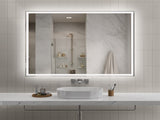 60"x48" Modern LED Smart Mirror with Hiden Light Bathroom Mirror, Front Lit & Back Lit With 3 Color 92734612