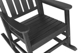 Outdoor Rocking Chair Set for Adults, All Weather Resistant Porch Rocker for Lawn Garden, Black W2103P278567