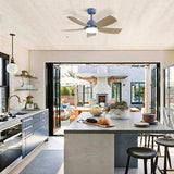 42 Inch Ceiling Fans with LED Light 22W and Remote Control 5 ABS Fan Blades for Bedroom, Living W934P242549