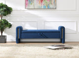 Modern Teddy Bed End Bench with Arms and Storage,Upholstered Large Foot Rest Stool, Comfy Window W2671P303032