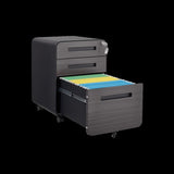 3 Drawer Mobile File Cabinet Under Desk Office,Simple Style Versatile Storage Cabinet for W1247P145907