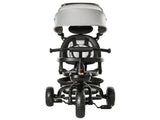 Gray 5 in 1 Foldable Toddler Trike Travel-Friendly with Storage, Reversible Seat, Safety Harness 42686749