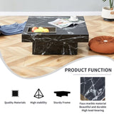 A modern practical coffee table made of MDF material with black patterns. The fusion of elegance W1151119879