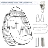 Outdoor garden rattan egg swing chair hanging chair PE hanging chair red W2500P231669