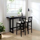 Bar Chair Counter Height Stool with Backrest, Padded Seat & Footrest, Wood Kitchen Island Chair, W2582P170703