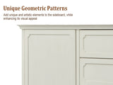 Sideboard Buffet Cabinet with Drawers and Storage Cabinets, Vintage Wooden Console Cabinet with W3720P577572