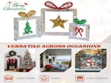 Set of 3 Lighted Iridescent Cut-out Gift Box Christmas Decorations, Pre-lit Holiday Decor with 357 77157291