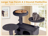 52" Tall Cat Tree Tower with Perches & Condos, Multi-Cat Playground with Scratching Posts 73738859