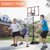 ZNTS Portable Basketball Hoop Adjustable 7.5ft - 9.2ft with 32 Inch Backboard for Youth Adults Indoor 27851282