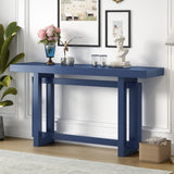 U_STYLE 59.1'' Painted Entryway Table Pine Veneer,Unique Triple Rectangle Design Console Table N711P230809V