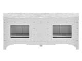 60 in Undermount Double Sinks Bathroom Storage Cabinet with Carrara Natural Marble Top W1059P170420