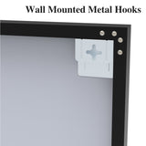 60"x40" Oversized Modern Rectangle Bathroom Mirror with Black Frame Decorative Large Wall Mirrors W708140631
