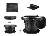 Height Adjustable Collapsible Portable Toilet, Retractable Fish Scale Structure Camping Potty with 59409255