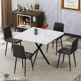 Square Table, Mid Century Modern Square Table for 4-6 Person, Coffee Table for Kitchen W578P242961