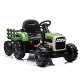 ZNTS Ride on Tractor with Trailer,12V Battery Powered Electric Tractor Toy w/Remote Control,electric car W1396137097