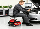 Height Adjustable Rolling Mechanic Stool with 2-Tier 8-Compartment Tool Tray, SGS Gas Lift 18"-23.5" 18652772