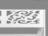 Wood-plastic Board Six Tiers Carved Shoe Rack White B 86980088