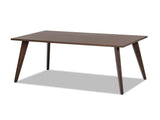 Capri 59-90.5" Solid Oak Wood 6-8 Seat Extendable Leaf Dining Table, Dark Brown Red Oak B2719P395576