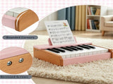 18-Key Wooden Kids Piano with Music Stand, Pastel Color Toddler Musical Toy, Educational Keyboard 58999119