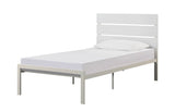 ZNTS White Metal Frame Twin Size Bed 1pc Casual Style Bedroom Furniture B01183262