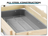 Heavy Duty Steel Wooden Side Support Cargo Wagon with 10" All-Terrain Air Tires, Up to 220lb Load 85711361