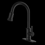 Kitchen Faucet- 3 Modes Pull Down Sprayer Kitchen Tap Faucet Head, Single Handle&Deck Plate for 1or3 T3177P277524